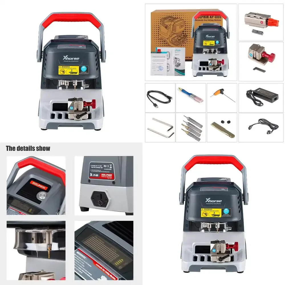 Dolphin XP005 Key Cutting Machine and VVDI Key Tool Max Pro Bundle Package for Automotive Programming and Car