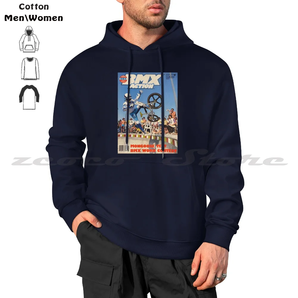 Vintage Bmx Action T-Shirt Hoodies  Long Sleeve Soft Casual Sweatshirt Vintage Bmx Mongoose Bmx Redline Bmx Kuwahara Bmx Rad