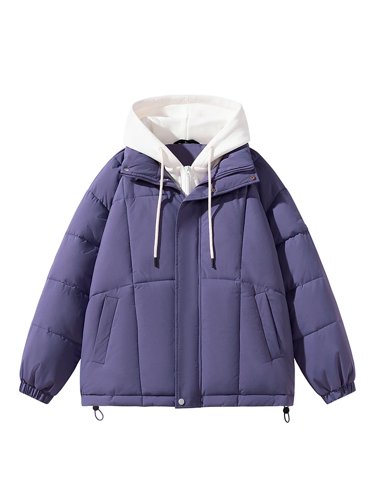 

Thiened Cotton Jaet for Men Warm Outerwear Color Blo Design Winter Coat Youth Faion Casual Sle Zipper Closure Long ...