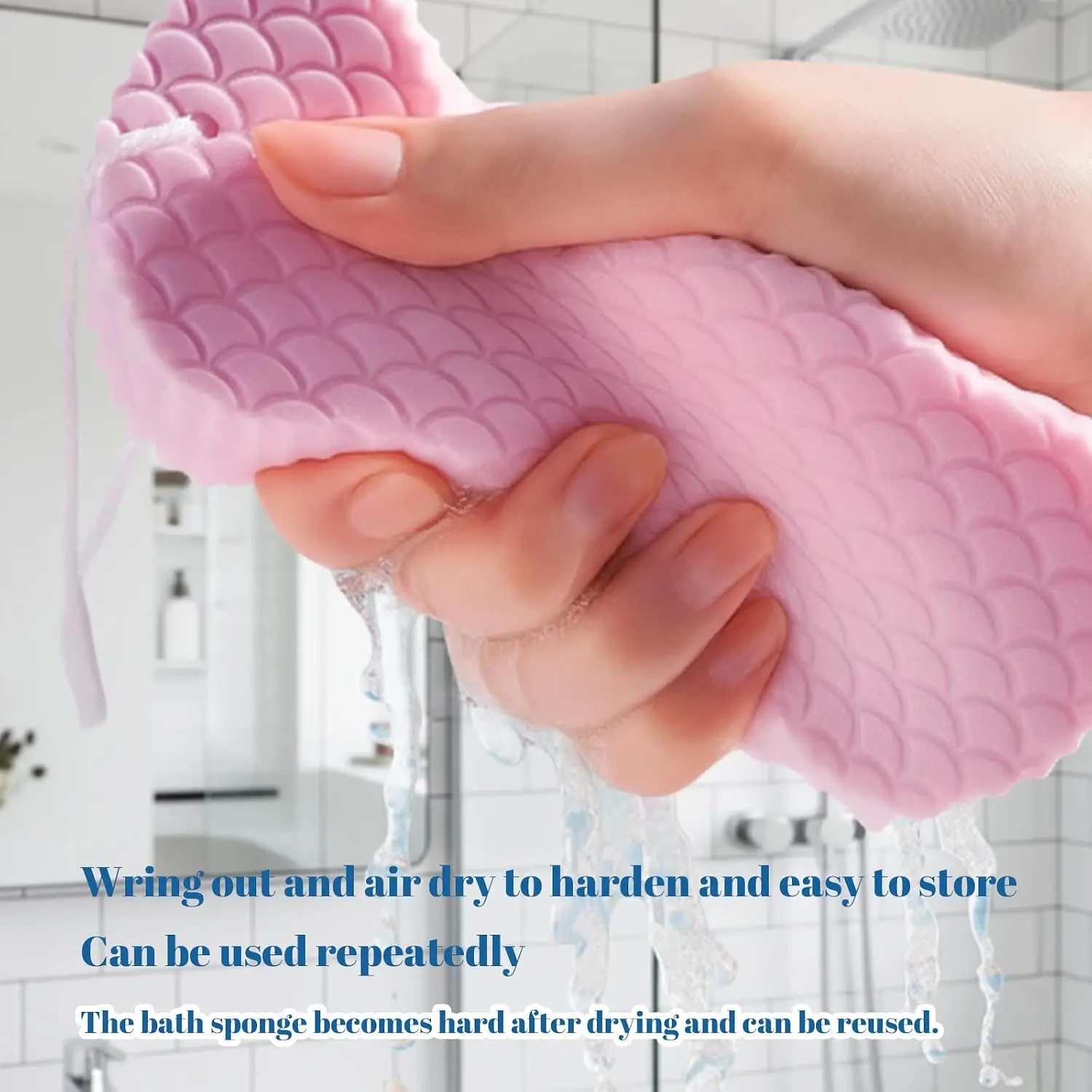 Exfoliating Sponge Dead Skin Remover Soft Sponge Brush for Body Shower Bath Gentle Cleansing Reusable Sponge Deep Exfoliation