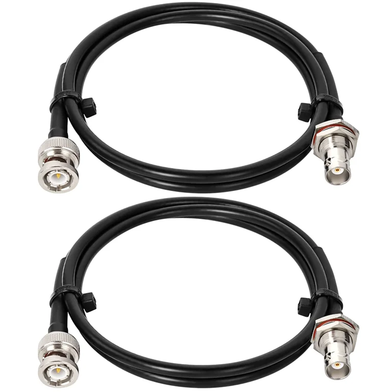 

BNC Cable-2PCS 50 Ohm RG58 BNC Male To Female Coax Cable Extension Cable 3FT Bulkhead For CB Radio/VHF Ham Radio