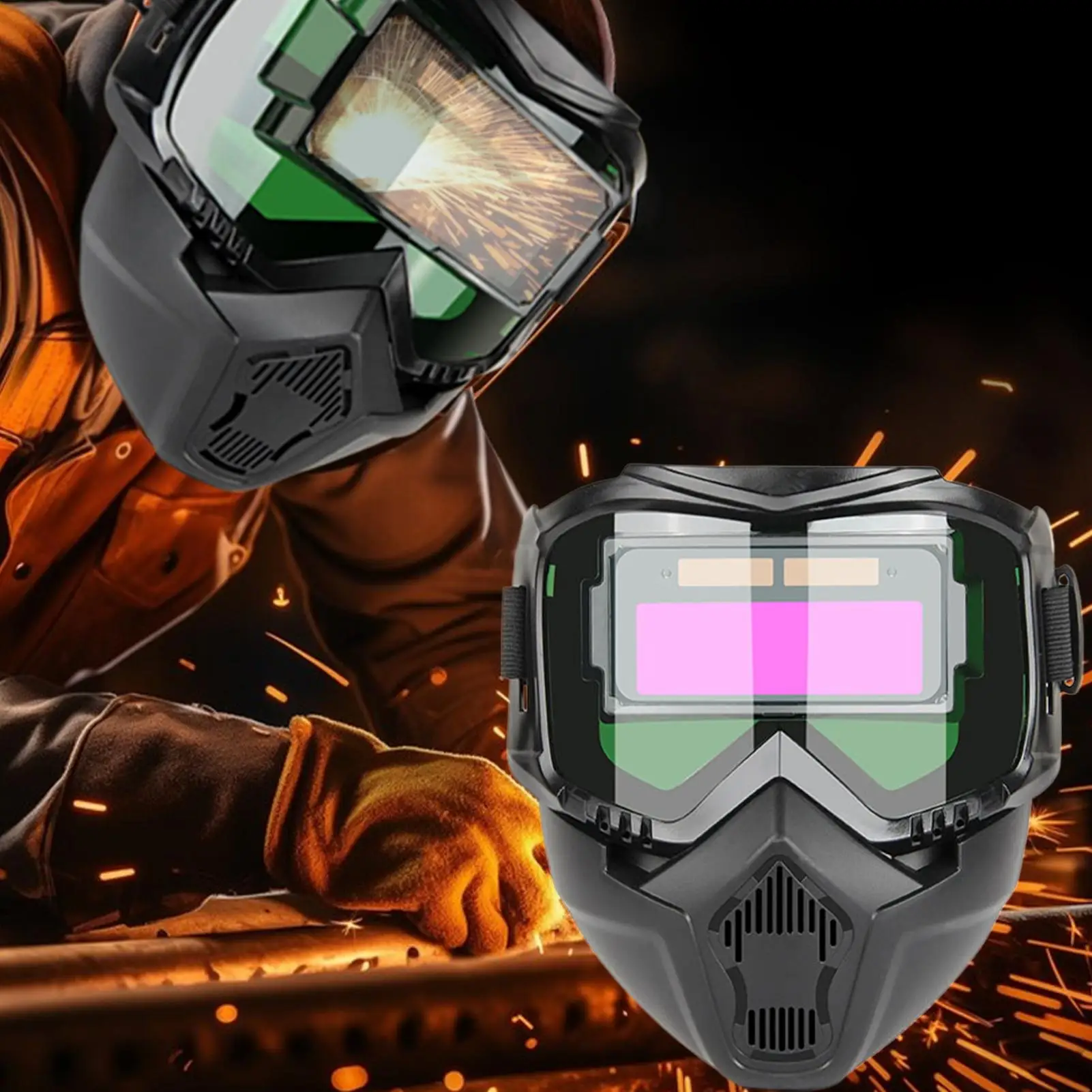 خوذة لحام مكافحة عالية الكثافة قناع لحام الضوء انفصال قبعات لحام السيارات سواد حامي الظل قناع لحام #1