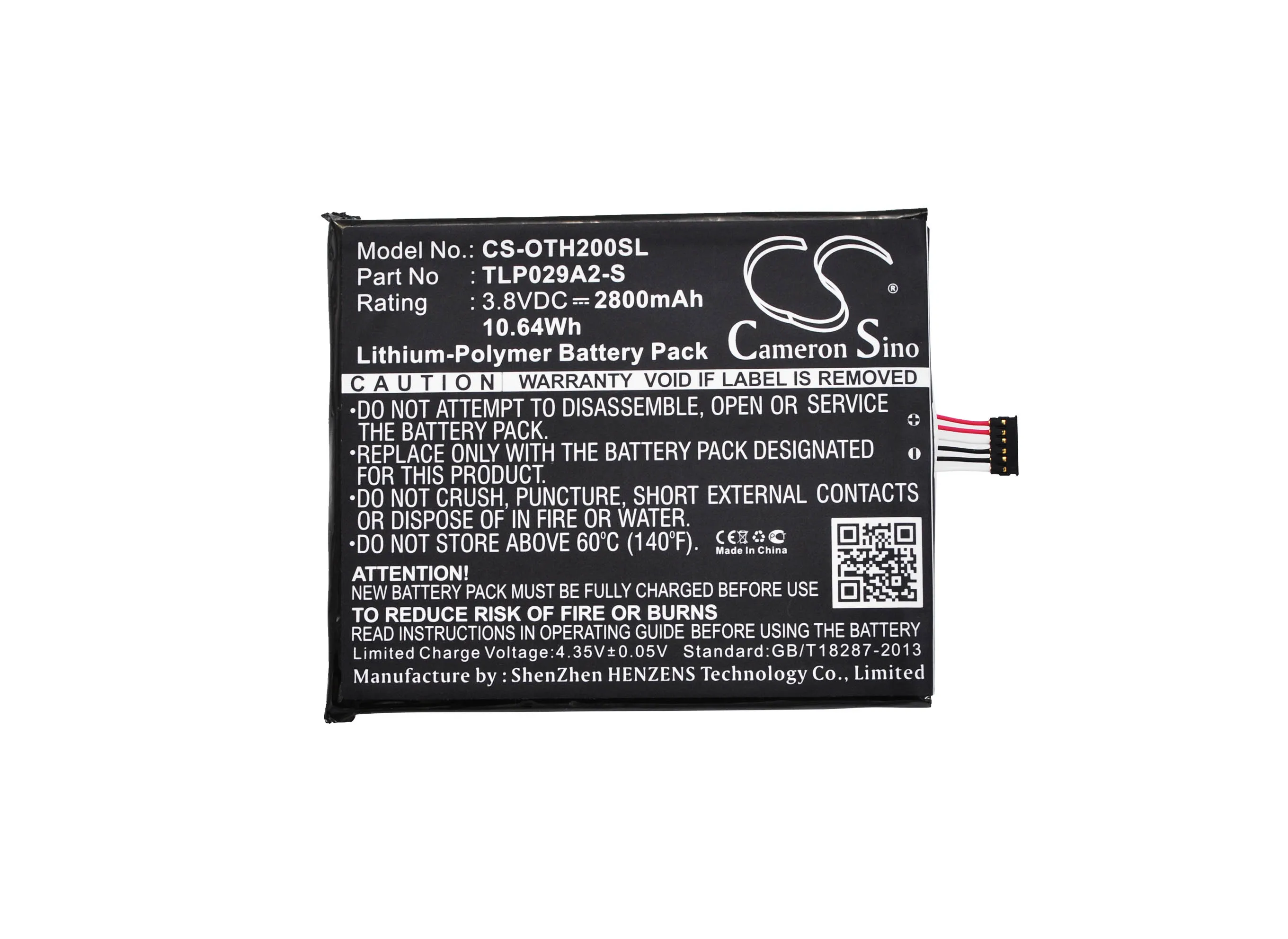 OrangeYu 2800mAh Battery TLP029A2-S,TLP029AJ for TCL/Alcatel AM-H200, i806, BAAL6045Y, OT-6045F, OT-6045K, OT-6045Y 