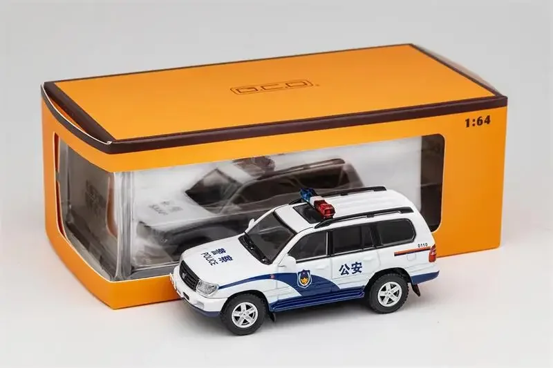 GCD 1:64 Land Cruiser LC100 White / Black / Police car LHD Diecast Model Car