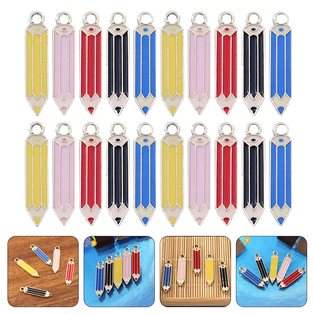 50 stuks potlood oorbel bedels ketting gekleurd krijt hanger kettingen armband Koreaanse versie sieraden accessoire maken