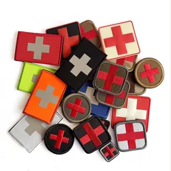 Outdoor First Aid Rescue Medical Cross Emblem Fabric Applique Embroidery,PVC Patch,Reflective Patches Military Tactical Badges