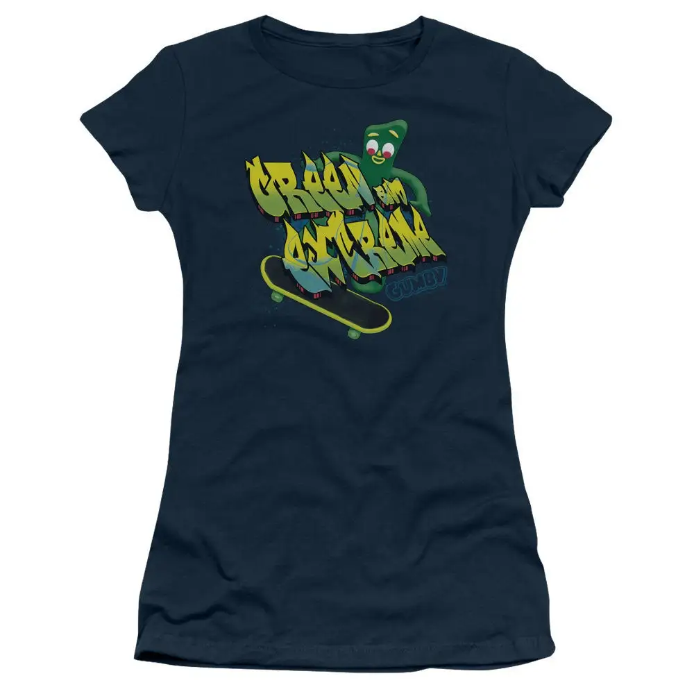 

Gumby Green and Extreme Woman s Juniors Navy T Shirt