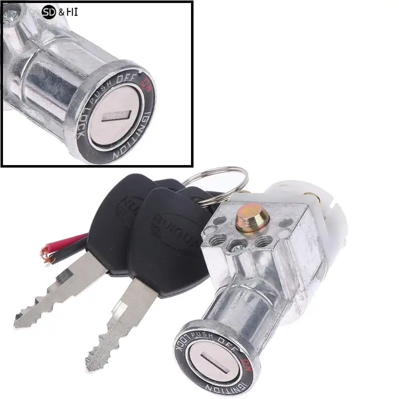 Bigger Head Type Electric Bicycle Ignition On/Off Key Switch Heavy Load E-bike Li-ion Battery Casing Lock