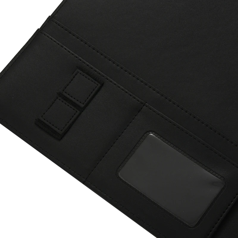 A4 Vegetarian Leather 3 Ring Portfolio Binder Business Binder Padfolio With Notebook Pad For Interview & Business