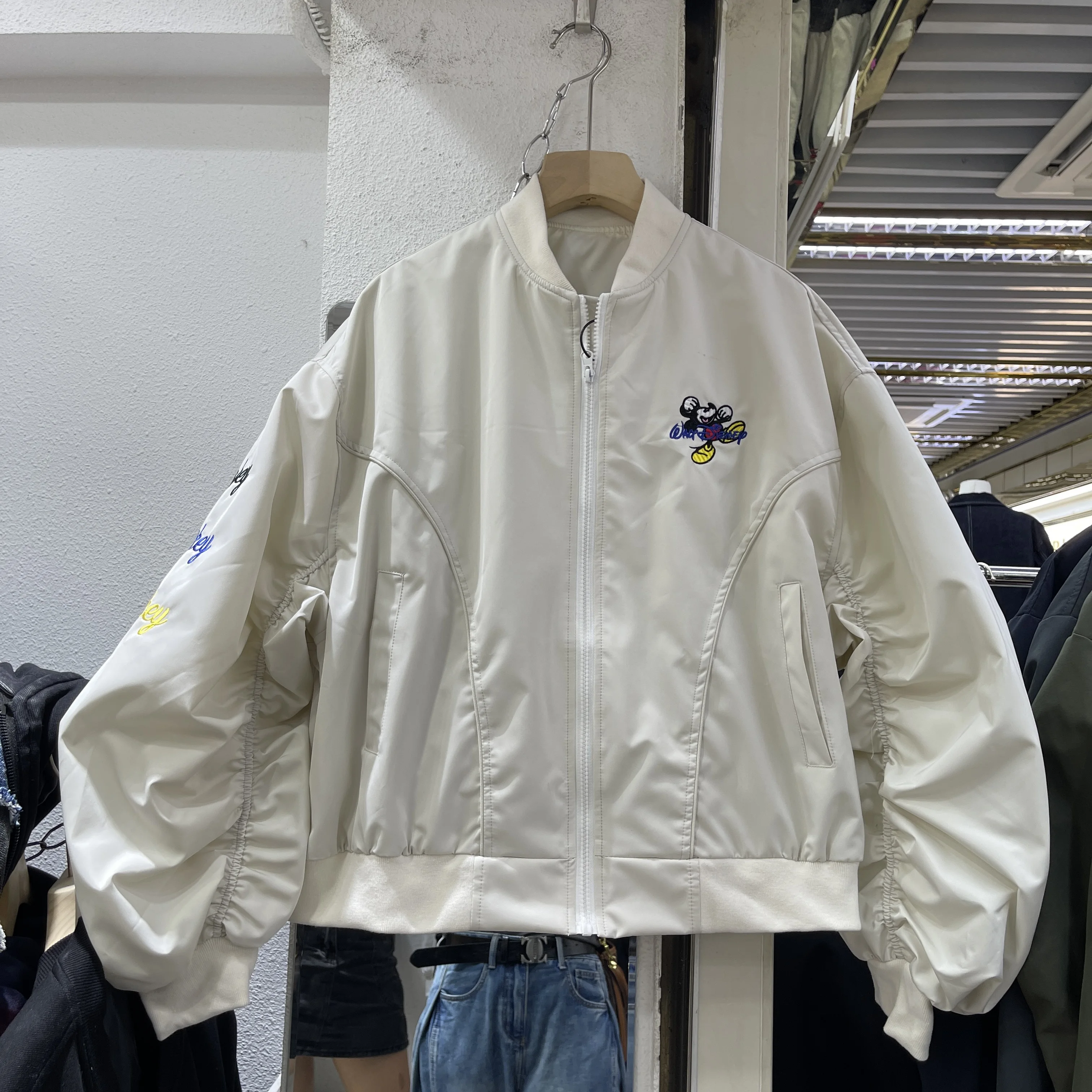 Autumn New Women's Jacket American Retro Design Cartoon Embroidery Casual Loose Baseball Jacket Zipper Jacket Trendy Coat