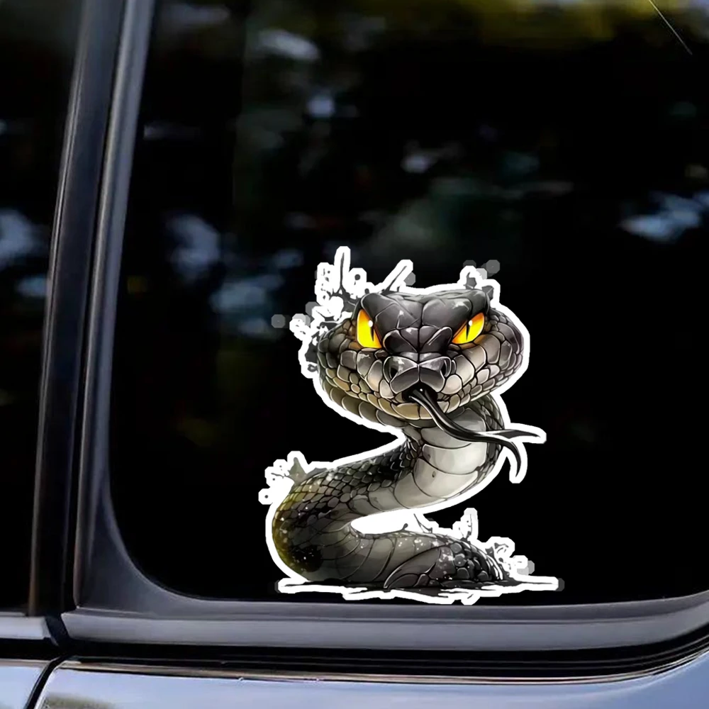 

Наклейка с изображением змеи, водонепроницаемая автомобильная наклейка, декоративные аксессуары для экстерьера, подходят для мотоциклов, ноутбуков, окон и многого другого.