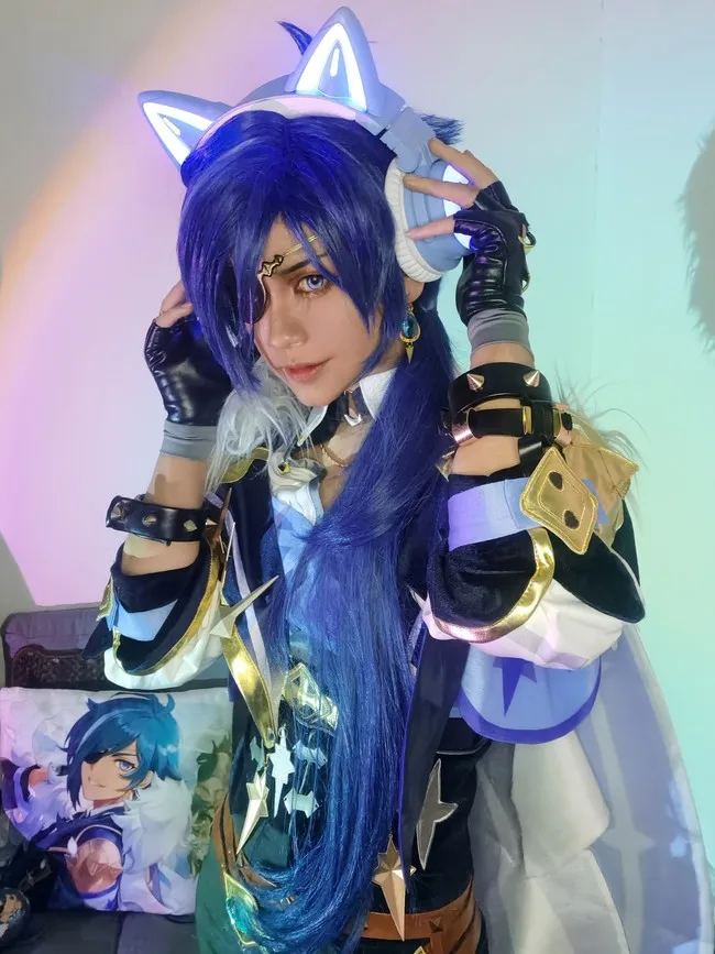 

CosplayKaeya Alberich Anime Cosplay Genshin Impact Costume Kaeya Clothes Full Set Halloween Carnival Party Cosplay Wigs Wholesal
