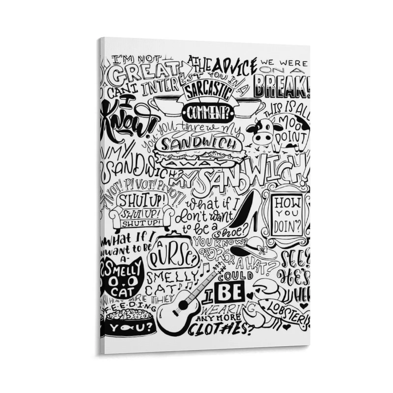 

Friends Quote Compilation Canvas Painting wall decoration painting Wall paintings