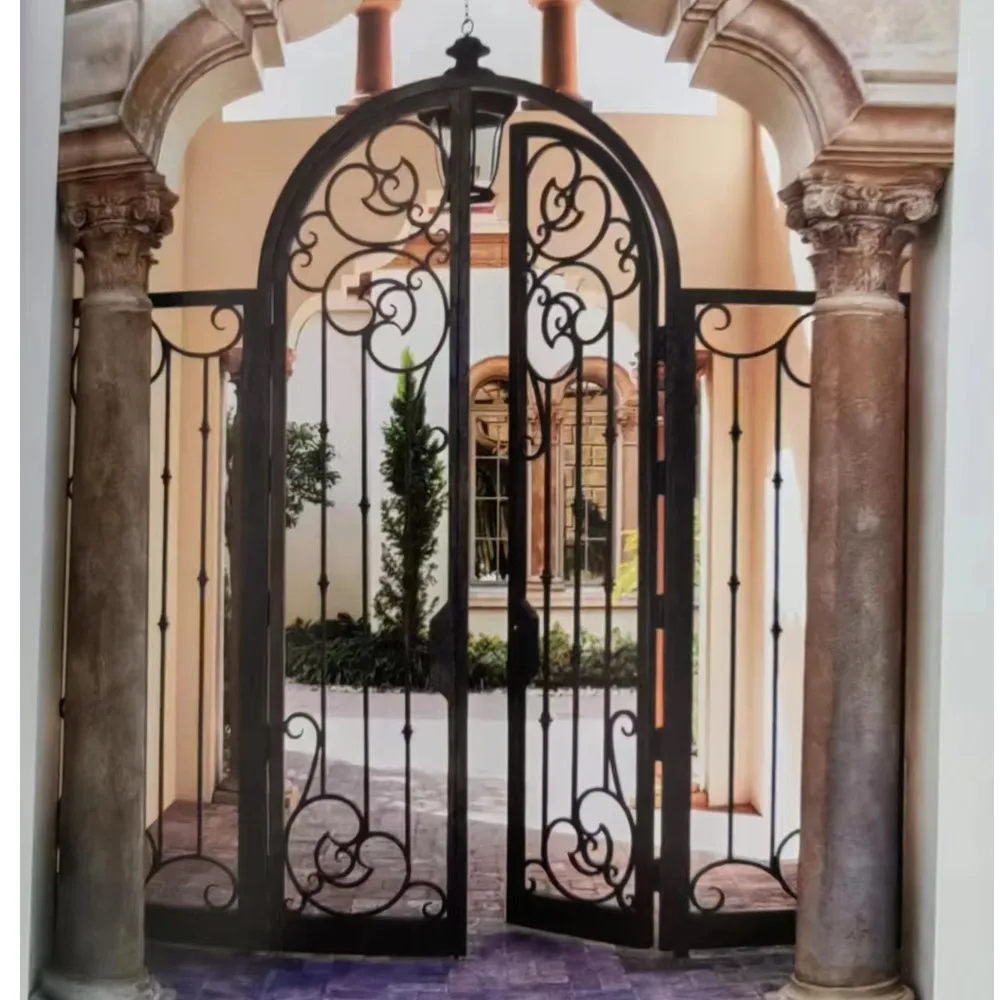 Steel Metal 12Ft 14Ft 16Ft Driveway Wrought Iron Gate Designs China Wholesale Factory Suppliers Suppliers Wg6