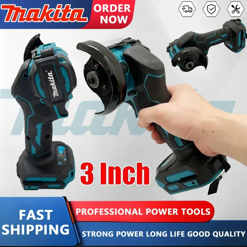 

Аккумуляторная угловая шлифмашина Makita 3 дюйма, беспроводная угловая шлифмашина 3 дюйма, электрический отрезной инструмент, циркулярная пила, электроинструмент