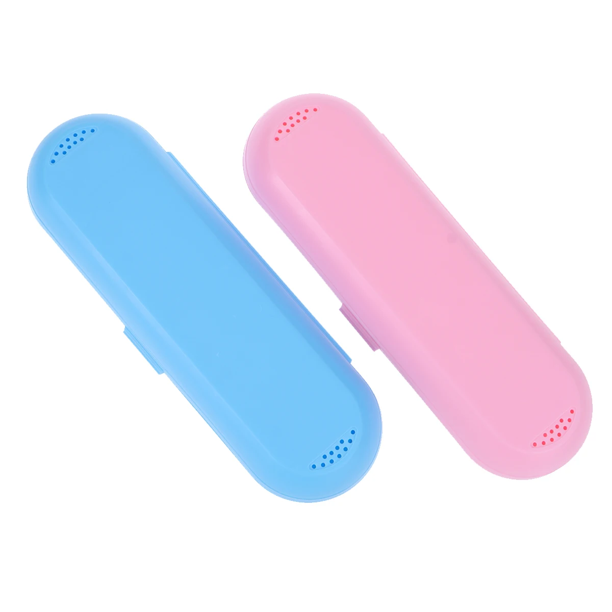 2Pcs Electric Toothbrush Case Compact Travel Storage Box Blue Pink Portable Holder for Outdoor Protection Toothbrush Case