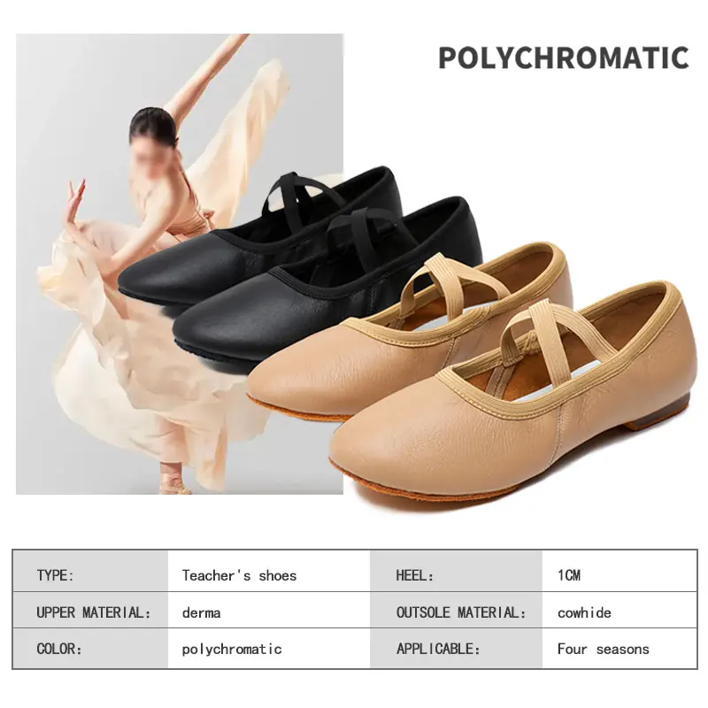 Ballet dance shoes Soft soled adult dance shoes Flat heeled women\'s teacher shoes Dance shoes