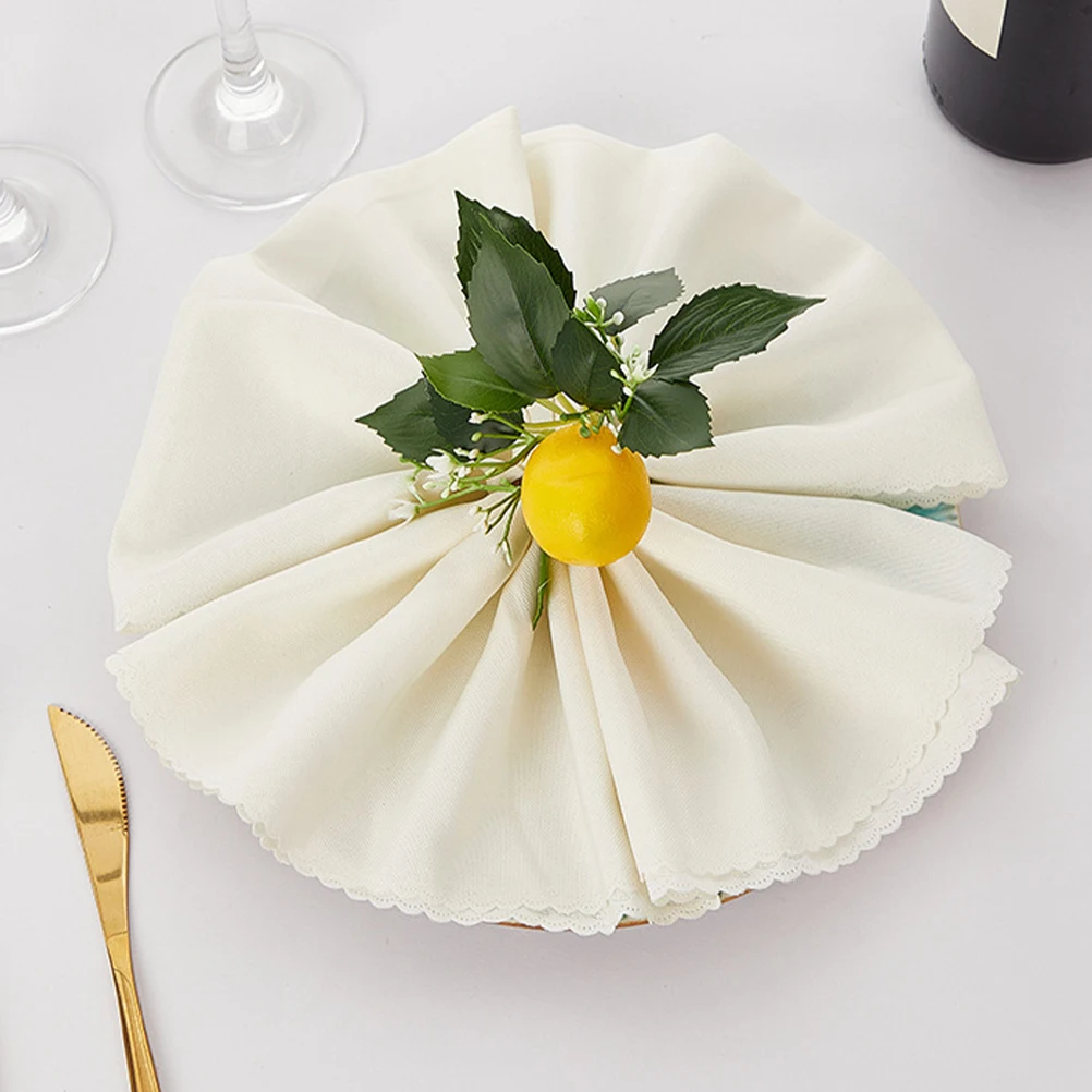 

2 Pcs Lemon Napkin Rings Home Decor Artificial Fruit Electric Faux Branch Indoor