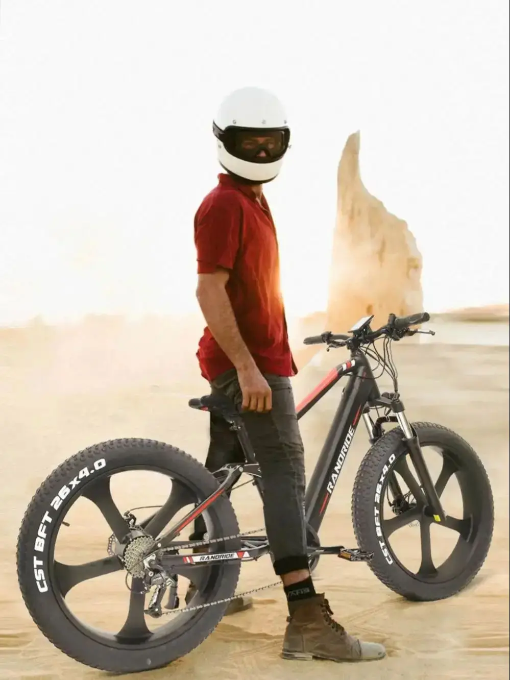 AliExpress RANDRIDE YX90M Adult E-bike 1000W Men's E-Mountain ebike 48V13.6A Battery 26 Inch Fat Tire Men's Electric Bike