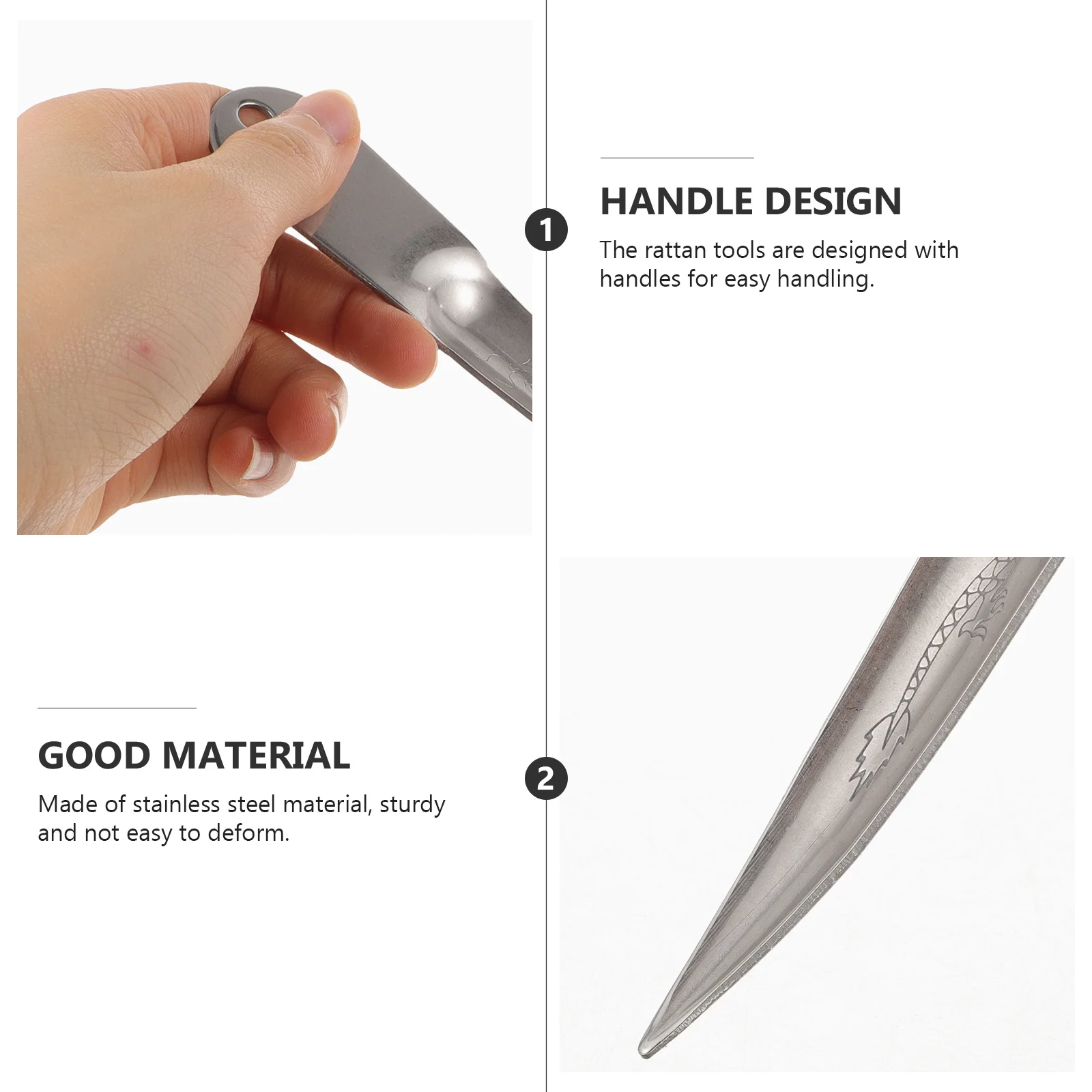 

Weaving Tool for Rattan Furniture Repair Stainless Steel Wicker Basket Webbing Tool Strong Simple Clean Long Term Use