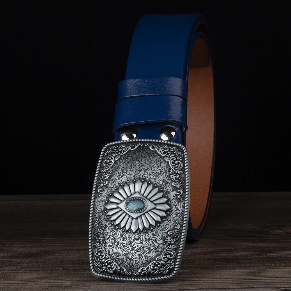 Classical Silver Carved Flower Pattern Buckle Enamel  display picture 3