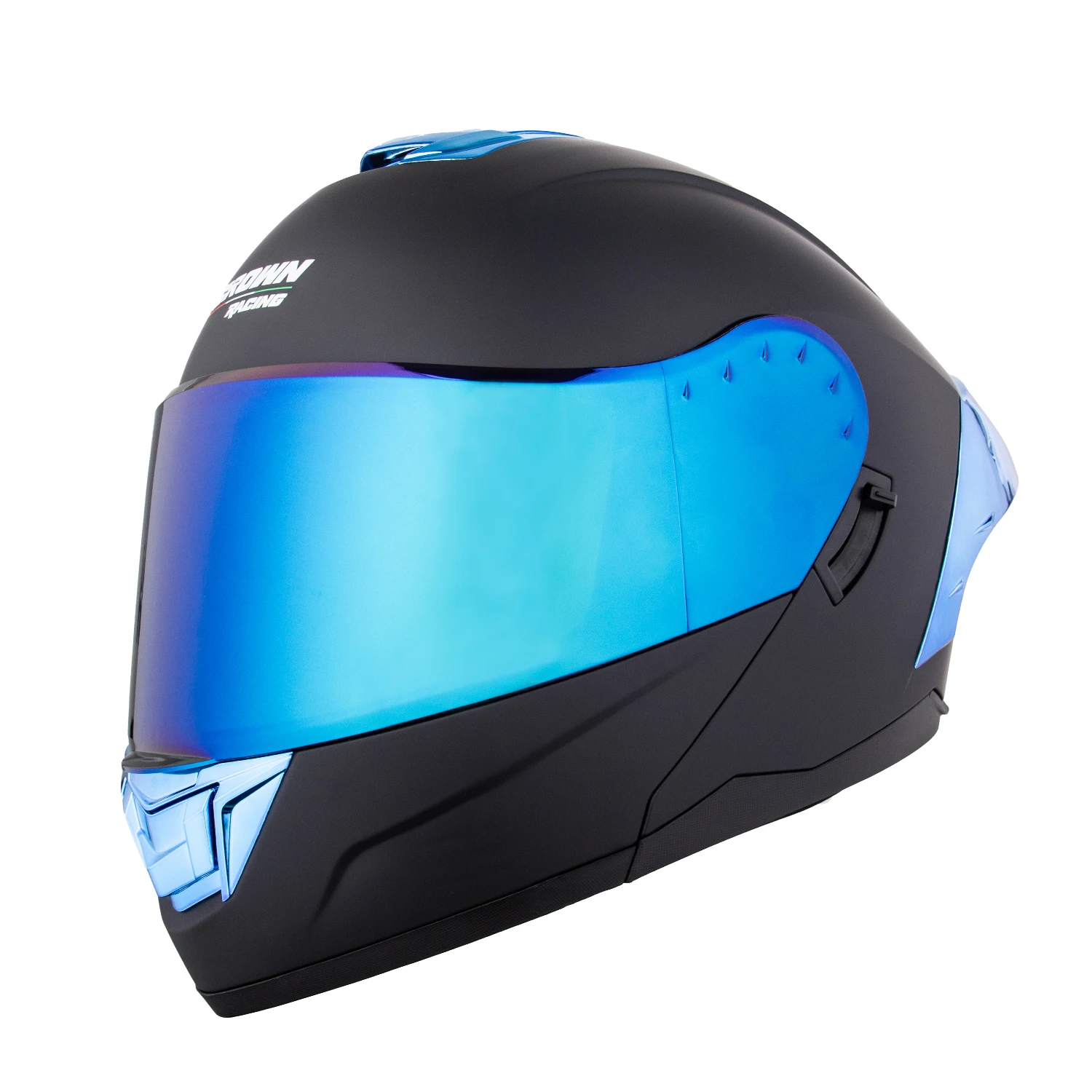 

ROCK RUFL Adult Unisex Dual Visor Modular Flip-Up Full Face Helmet with Integrated Sun Visor - DOT Certified