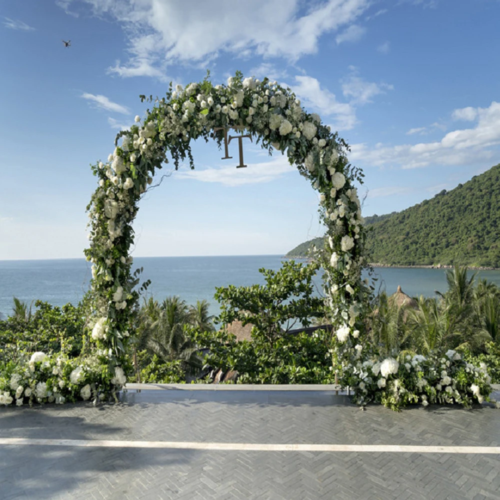 Imagem -02 - Diy Estrada Chumbo Arco Quadro para o Casamento Evento de Negócios Pano de Fundo Ferro Ofício Vegetal Uva Flor Escalada Treliça 240cm 200cm 185cm