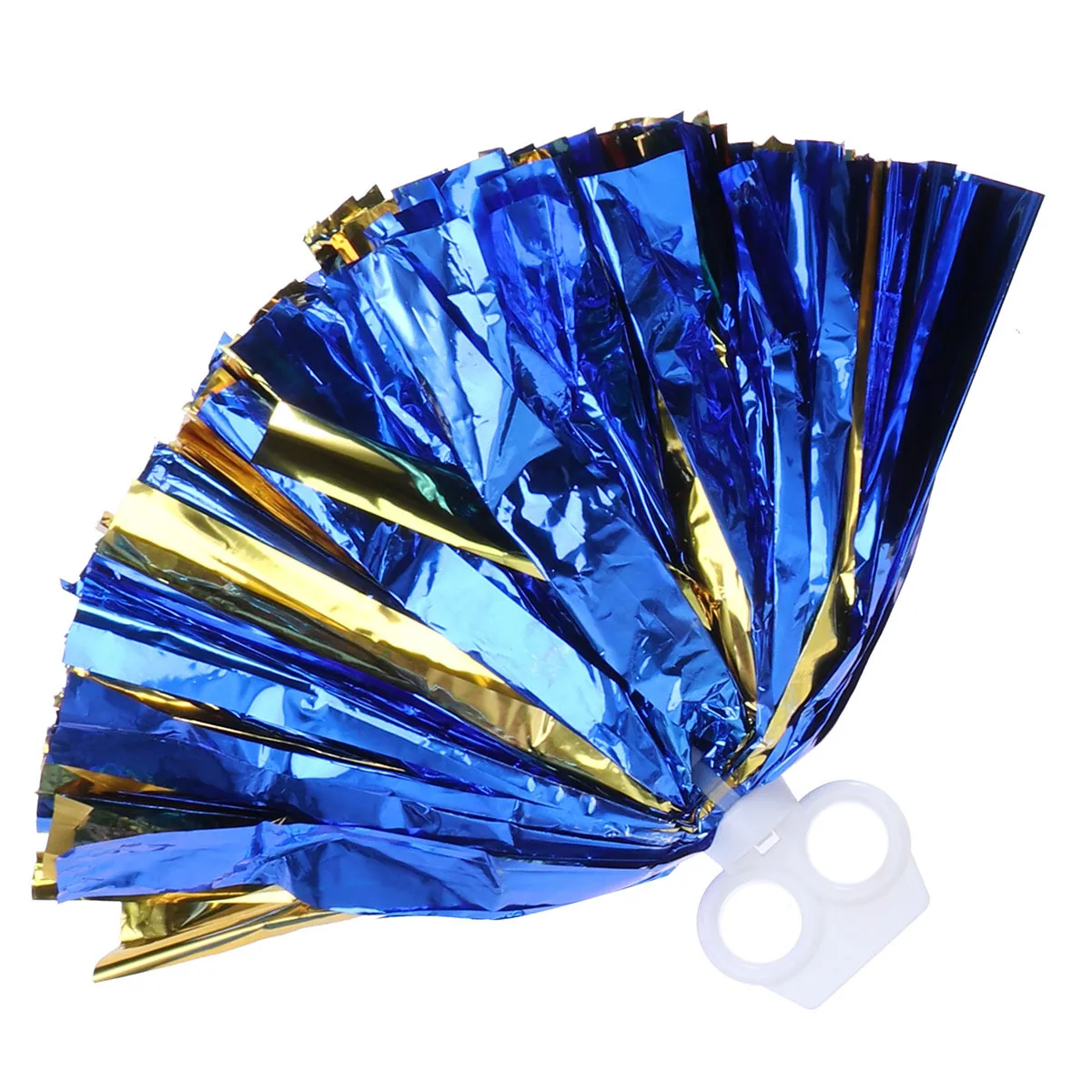

2Pcs Pompoms Cheerleader Plastic Ring Glossy Lightweight for Kids College High School Competition Sports Events