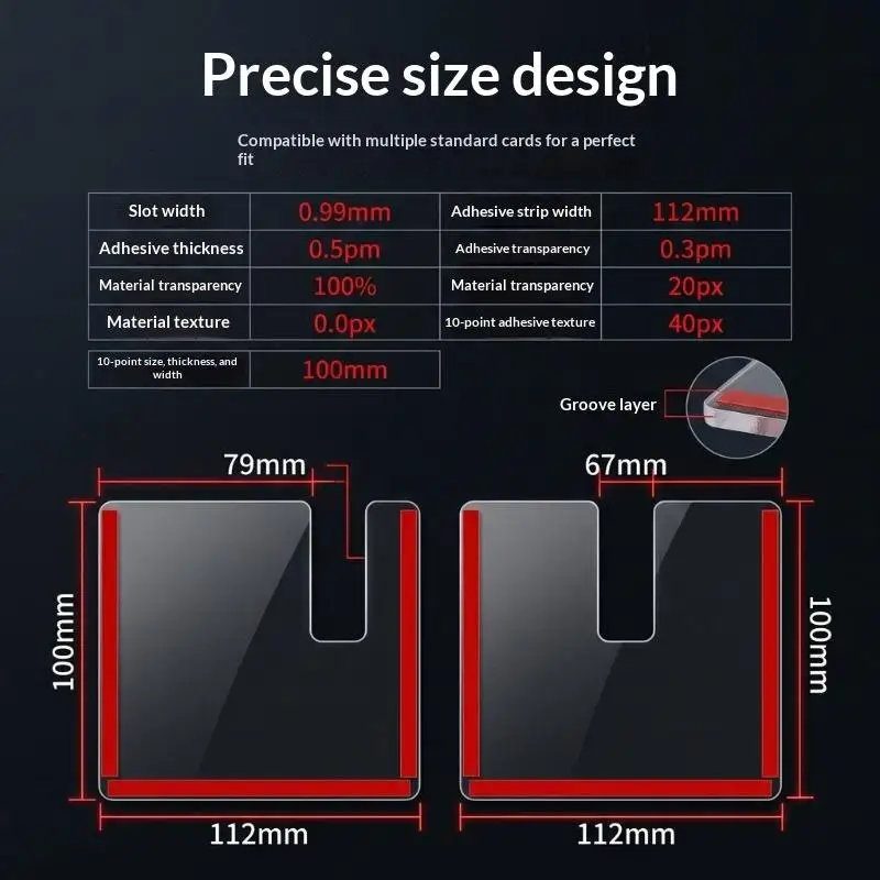 Car Sticker Holder Static Cling Clear Windshield Document Holder Clear No Residue Inspection Label Pocket For Auto Front Window