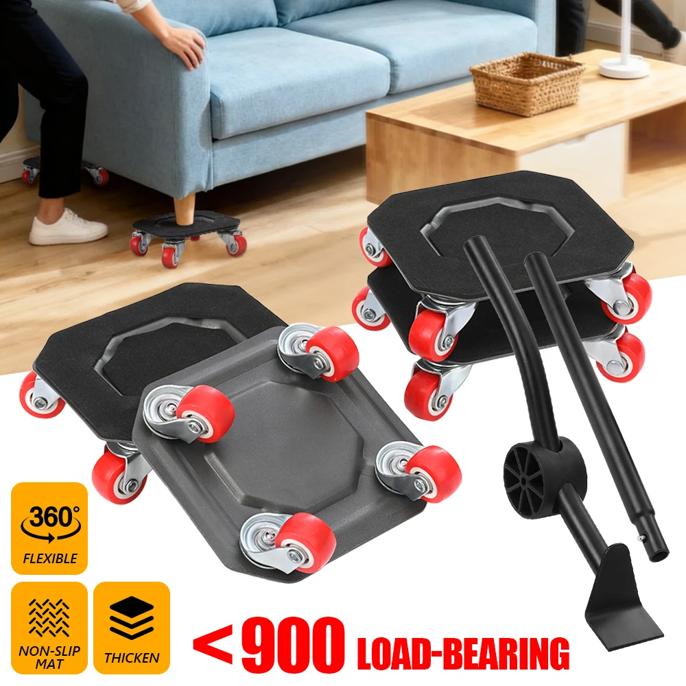 Heavy Duty Furniture Moving Tool Set Supports Wheel Metal  Mover Furniture Dolly  Appliance Furniture Sliders with Wheels
