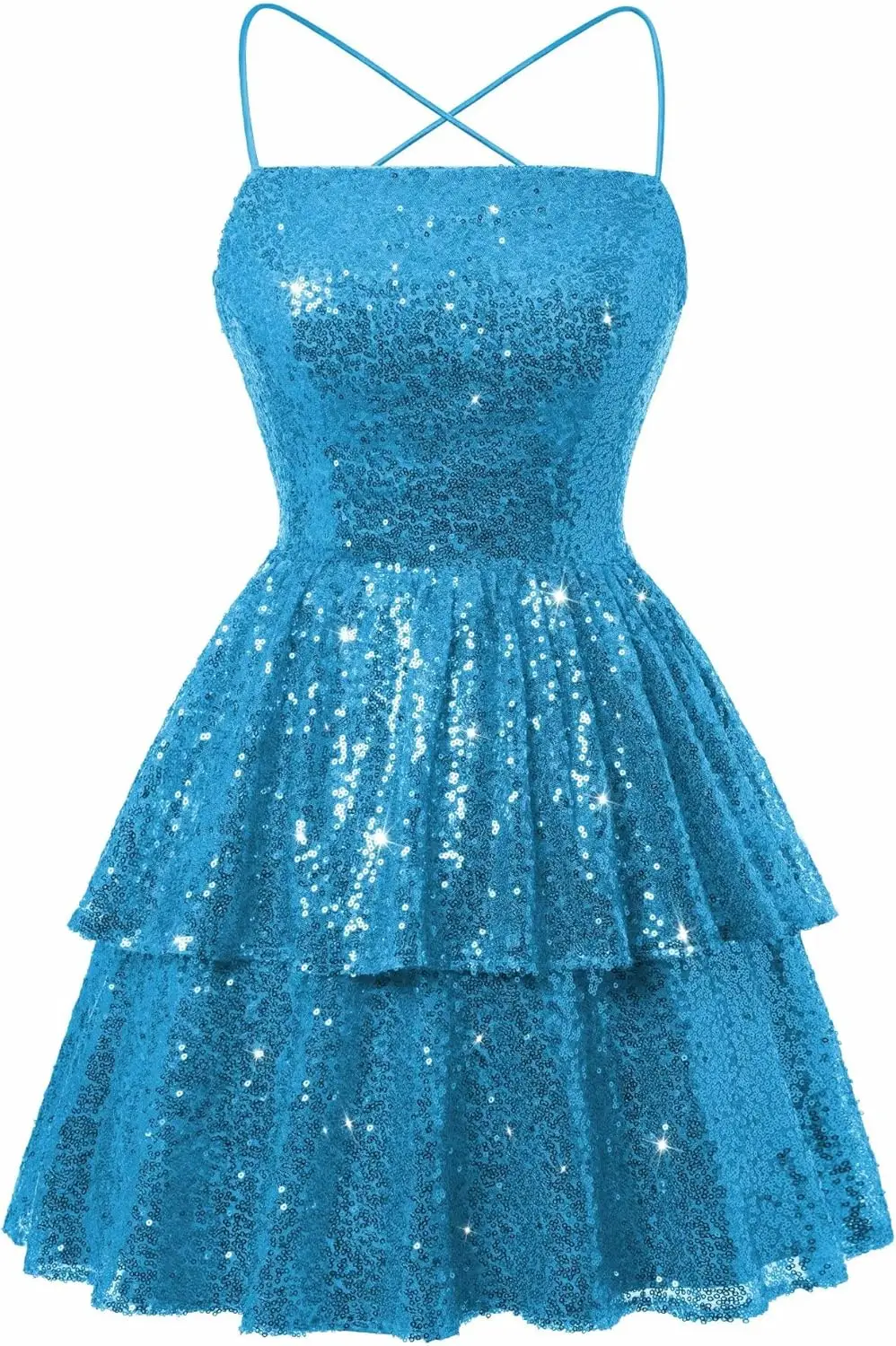 

Sparkly Sequin Short Homecoming Dresses 2026 Spaghetti Straps Scoop Neck Prom Cocktail Dress Graduation Dress Party Dresses