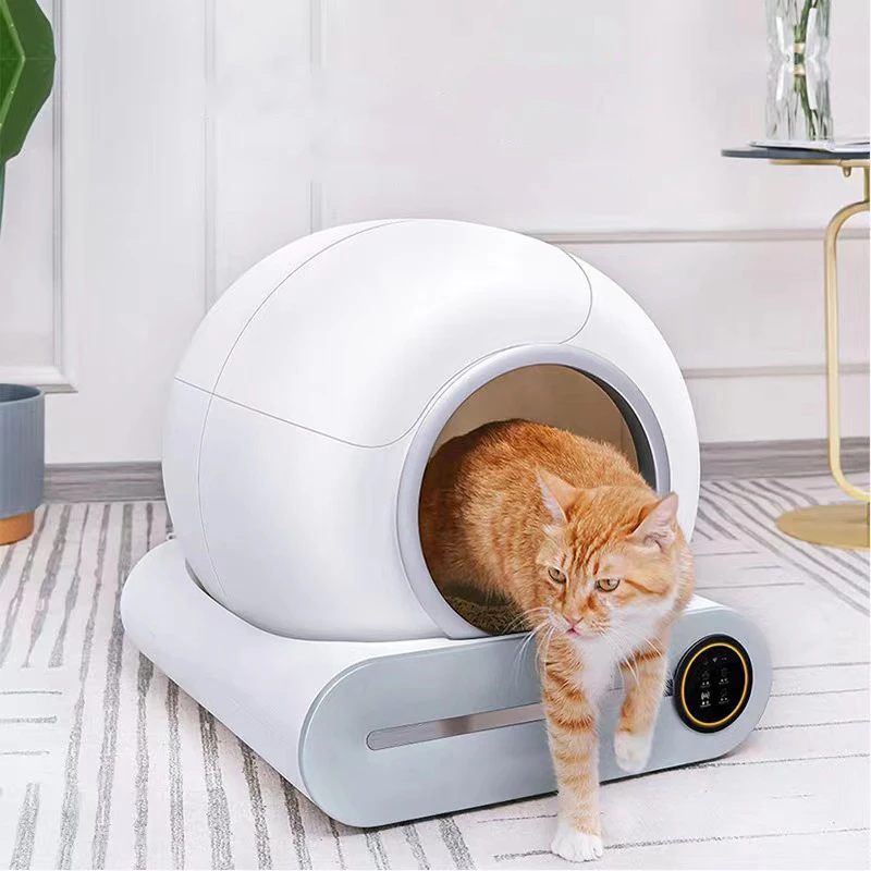 WC automático cerrado para gatos – Bandeja de arena autolimpiante 65L - imagen 4
