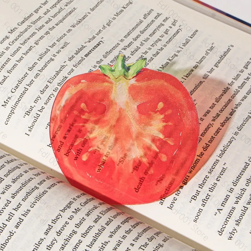 Tomato bookmark acrylic high-end sense transparent cute exquisite student gift reading mark transparent card