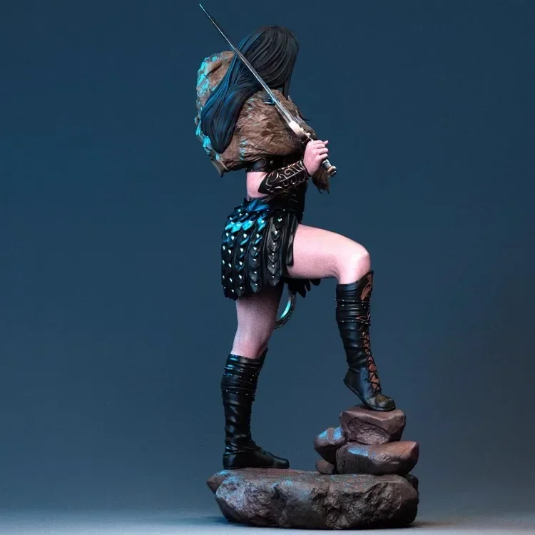 1/24 75mm  1/18 100mm Resin Princess Warrior Sculpture 1/24 7.5cm Figurine Unpainted No Color Painted 1199