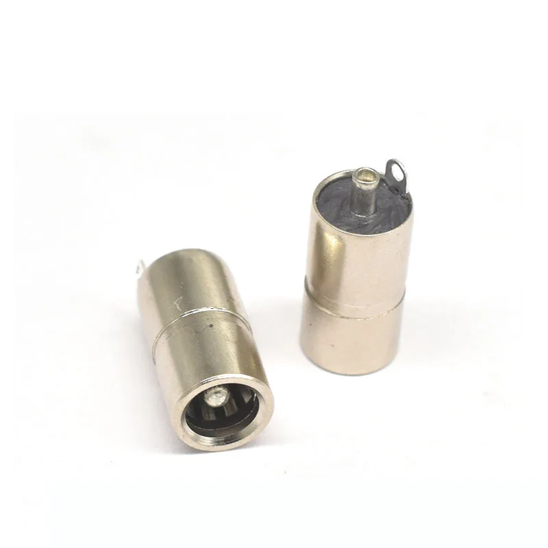 DC Power Socket5.5x2.1/2.5mm Charging Socket Female Base Interface All Metal Cylinder Panel Mount Connector Adapter