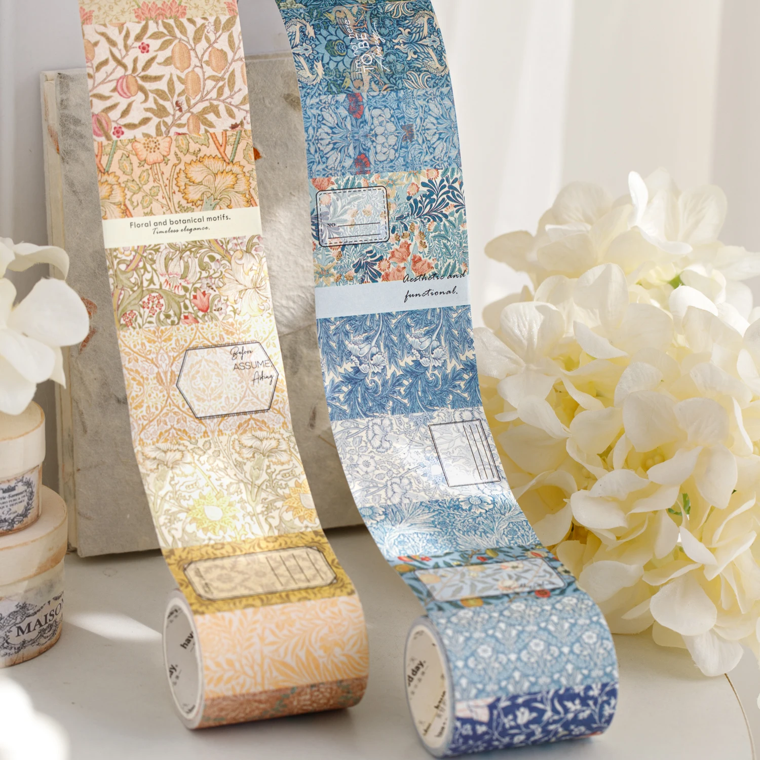 Vintage Art Washi Tape Dense Flower Pattern for Junk Journal Collage Scrapbooking Stationery Gift Packing Decoration Sticker