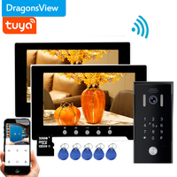 Dragonsview 1080P Tuya Smart Wifi Password Video Intercom Doorbell with IR Camera Video Door Phone 7 inch Touch Monitor Wired