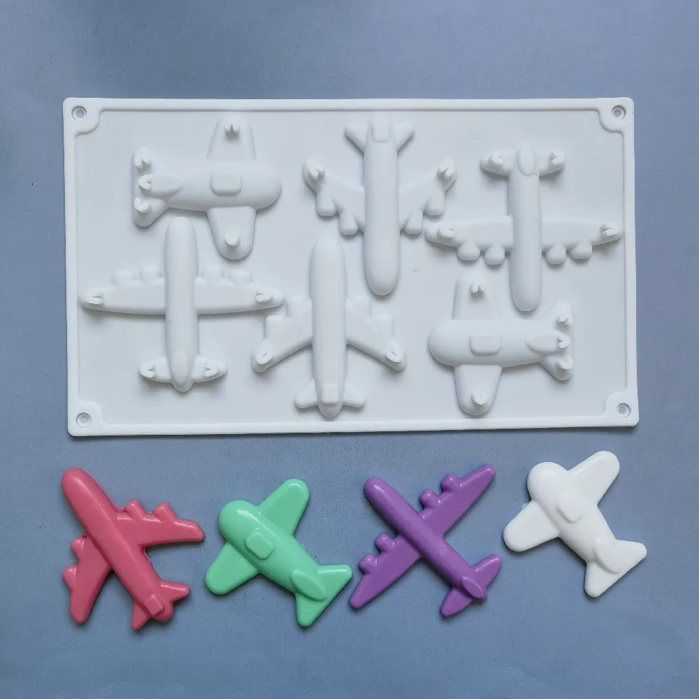DIY Epoxy Resin Airplane Modeling Silicone Mold Chocolate Mold Pudding Mousse Cake Baking Decoration Airplane Silicone Mold