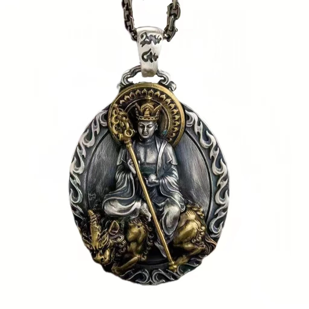 Sacred Amulet Buddhism 14 Buddha Statue Pendant Necklace Wholesale Erawan Buddha Ksitigarbha Bodhisattva Men and Women Jewelry