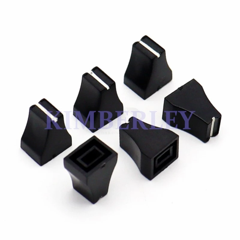 20 Piece Mixing Board Fader Cap Dimmer Table Accessories Inner Hole 4MM Potentiometer Cap Straight Slide Knob Cap