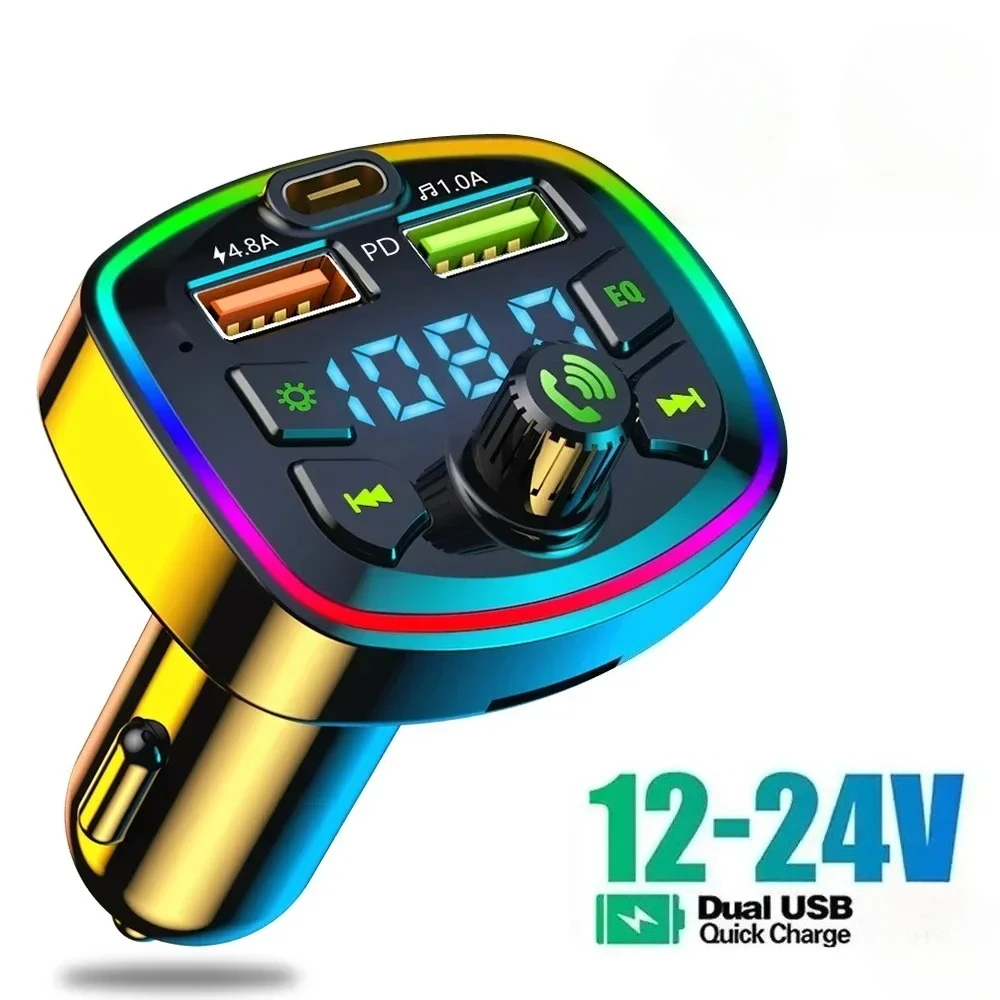 Bluetooth 5.0 transmissor fm receptor carregador de carro duplo usb carro mp3 player adaptador rádio estéreo automático handsfree sem fio kits carro