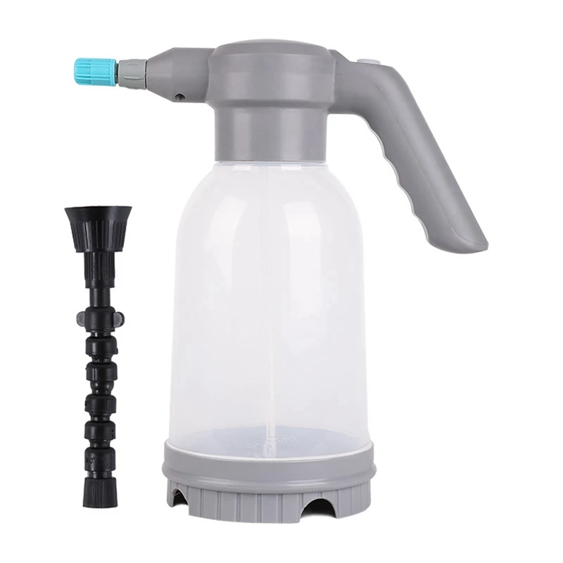 2L Electric Automatic High-Pressure Garden Water Spray Bottle 360 Degree Battery Sprayer Watering Hose USB Charging