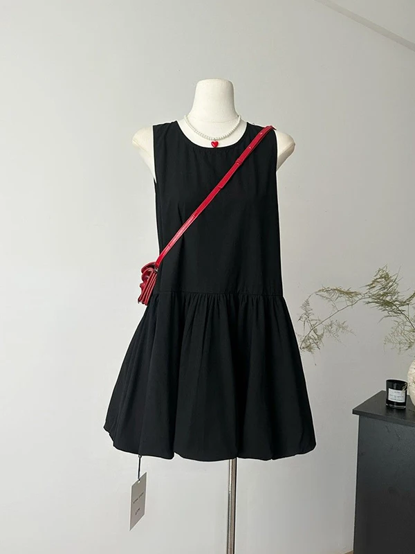 เสื้อกั๊กผู้หญิงไซส์ใหญ่ 300 ปอนด์ แบบสวมใส่สบาย ทรงสวย พร้อมกระโปรงทรงเอไลน์ลายดอกไม้พองๆ สไตล์เกาหลี สำหรับฤดูร้อน