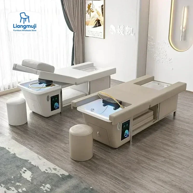 샴푸 베드 일본식 헤드 스파 워터 테라피 베드 미용사 의자 뷰티 살롱 헤어 워싱 일본식 헤어 살롱 가구