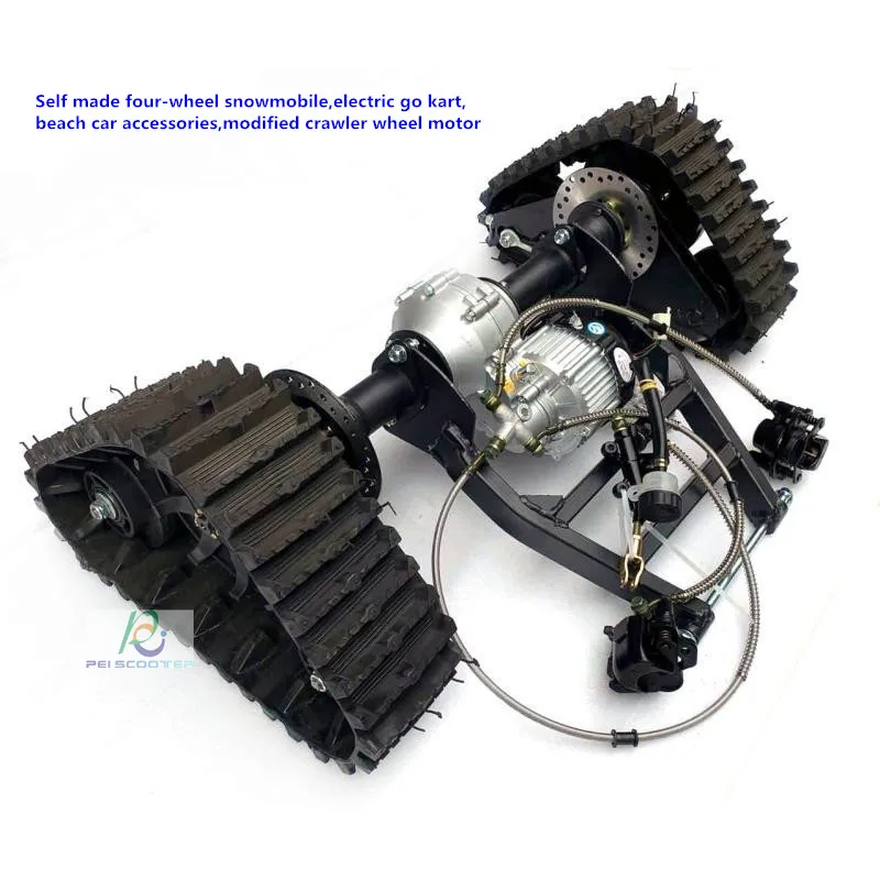 Self made four-wheel snowmobile,electric go kart,beach car accessories,modified crawler wheel motor PCS-888