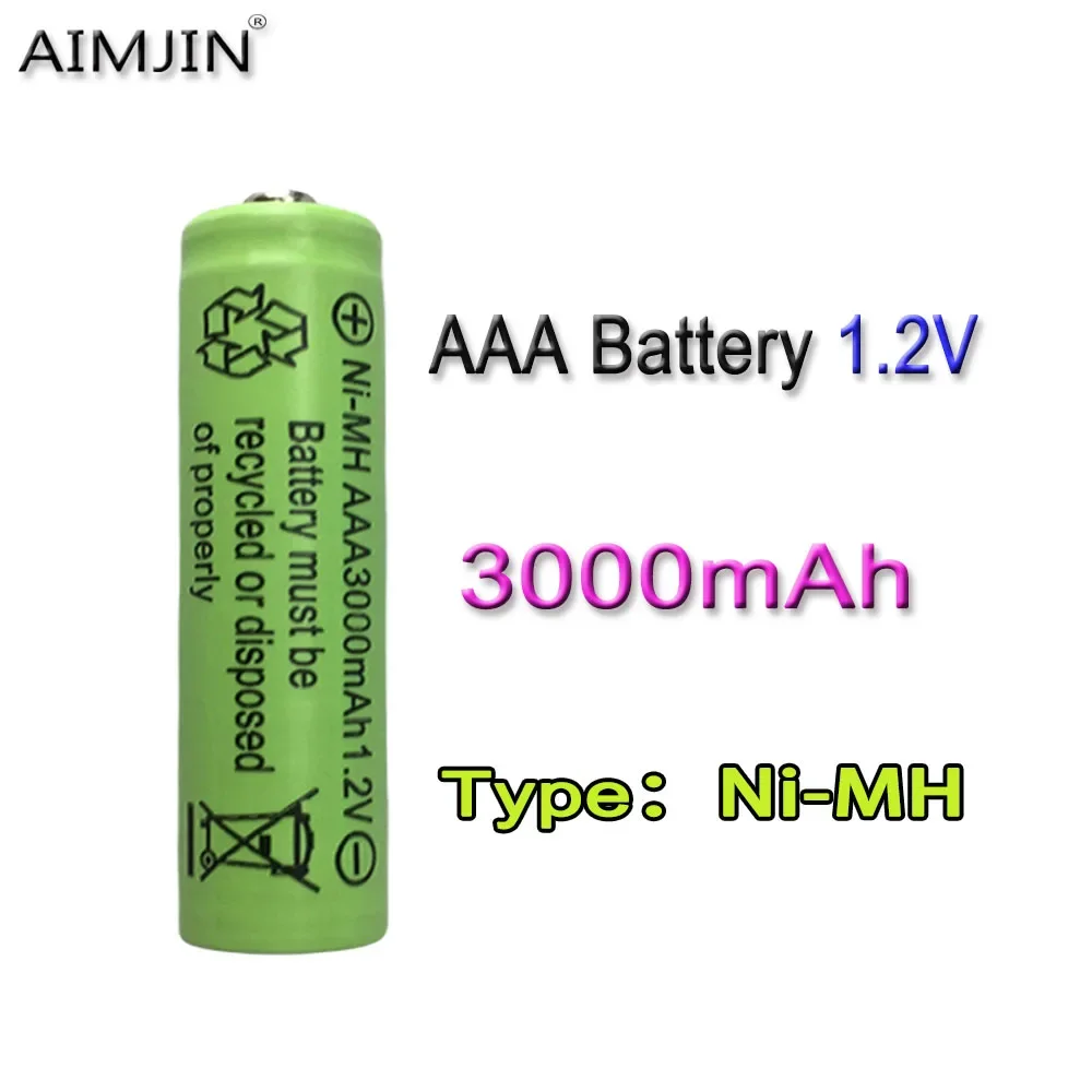 

AAA 3000mAh 3A 1.2V Ni-MH Rechargeable Battery Cell for MP3 RC Toys led Flashlight