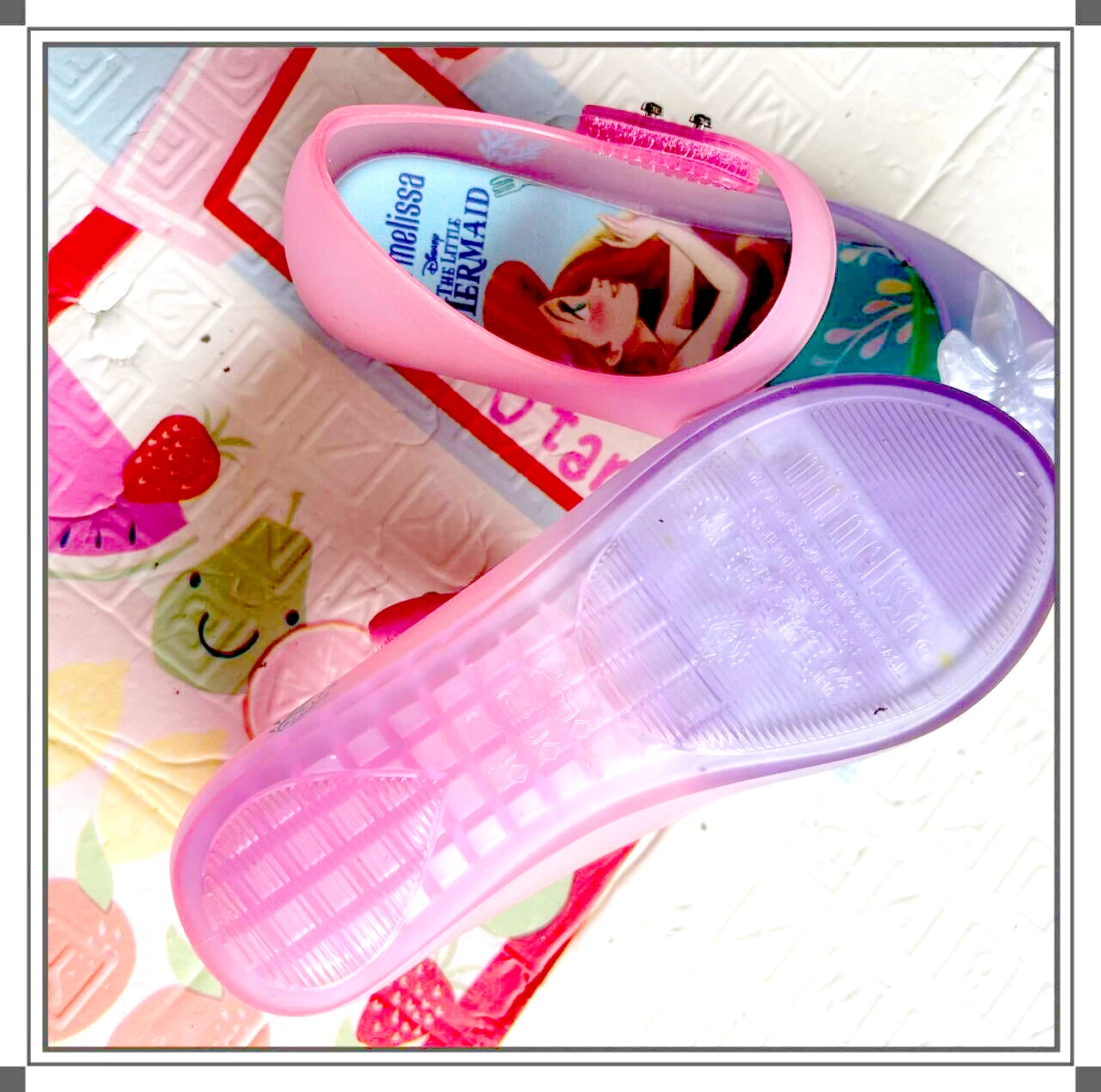 2-6Years Summer Children\'s sandals Girls Sandals Mermaid cartoon Princess Shoes Baotou Jelly Shoes Baby Fragrant Kids Sandals