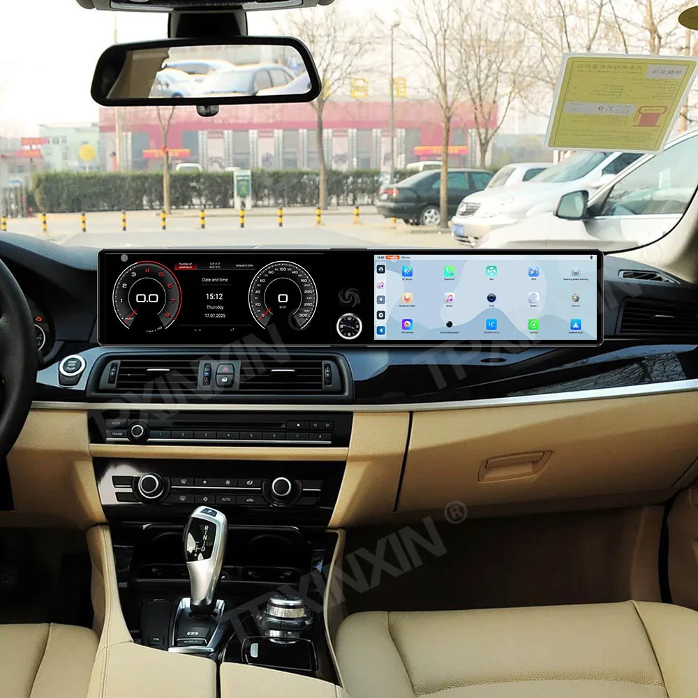 

12,3-дюймовый автомобильный радиоприемник с двойным экраном для BMW 5 серии CIC/NBT 2010-2017, автомобильный мультимедийный видеоплеер, стереосистема с авто GPS-навигацией, головное устройство