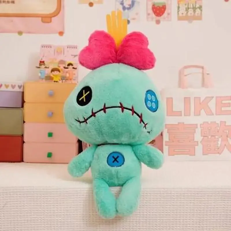 Disney 35/60cm Stitch Little Monster Friends Plush Toys Green Scrump Cartoon Stuffed Plush Soft Plush Doll Toys Children's Gifts