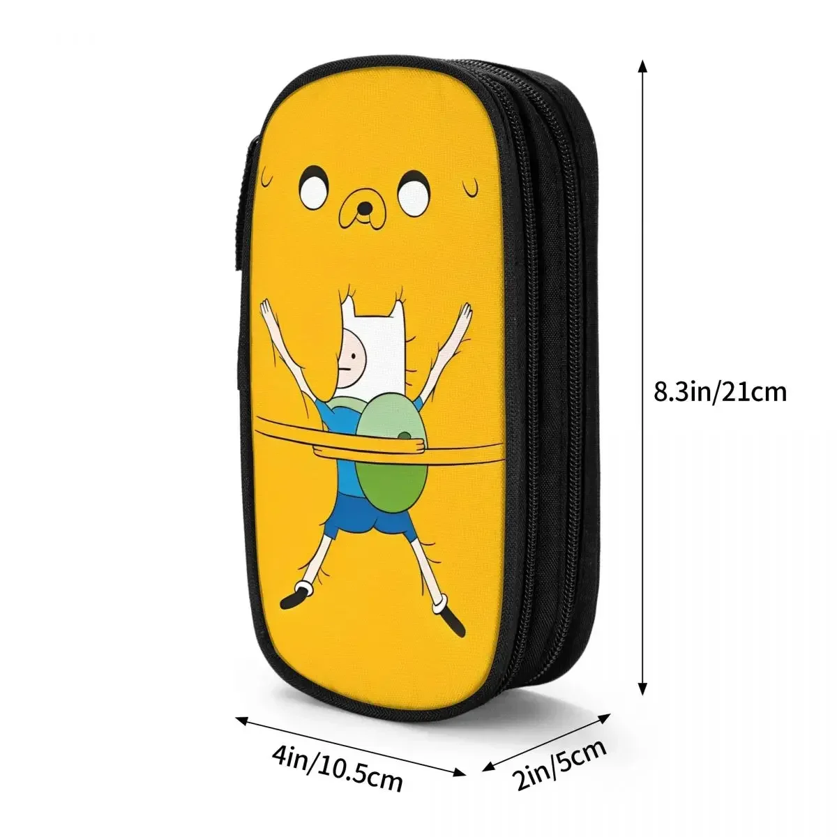 Estuche para lápices Finn y Jake Adventures Time, portalápices clásico de dibujos animados, bolsa para lápices de regalo escolar para estudiantes de gran capacidad para niños